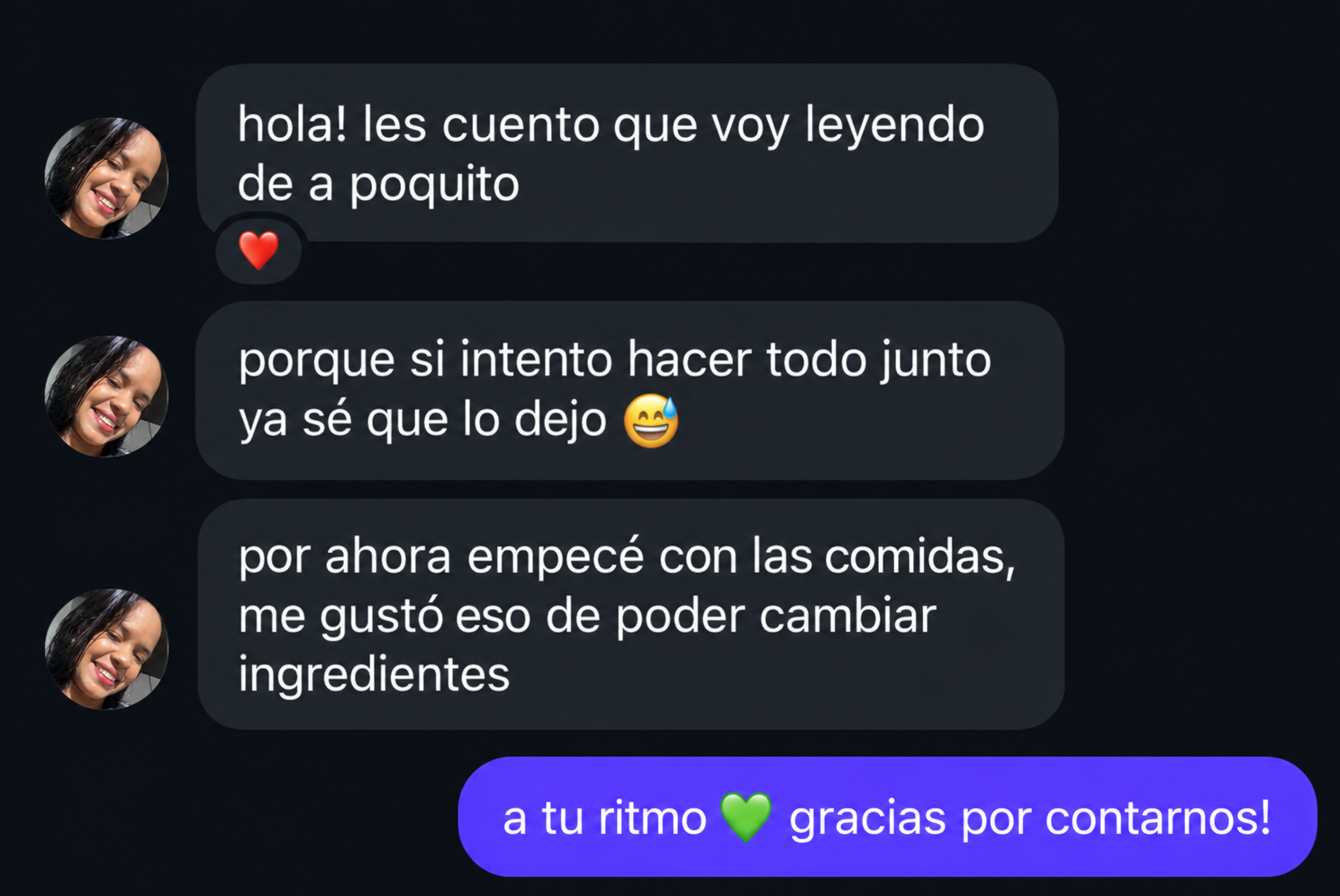 Chat fictício em tema escuro-4