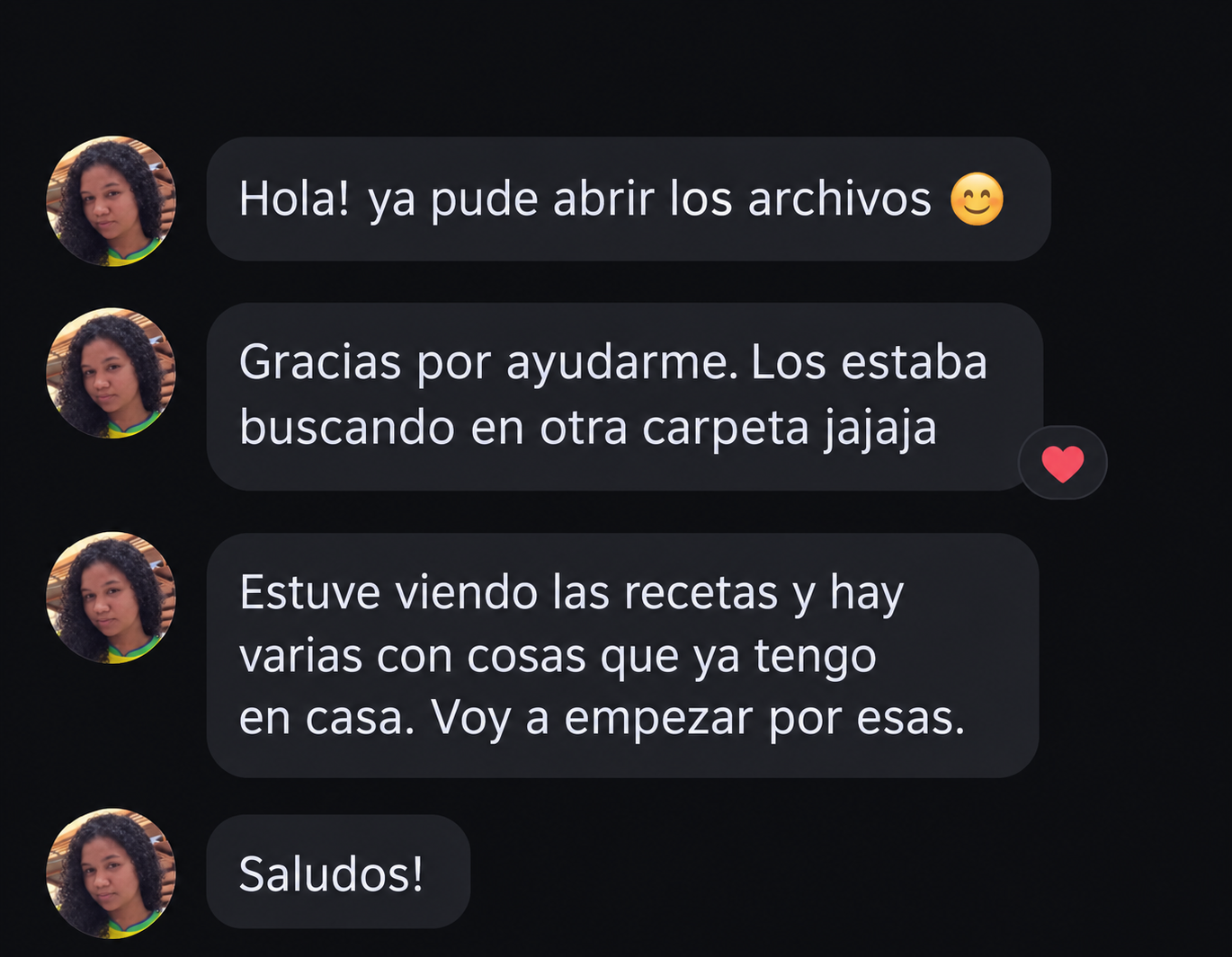 Conversa casual sobre arquivos e receitas-9