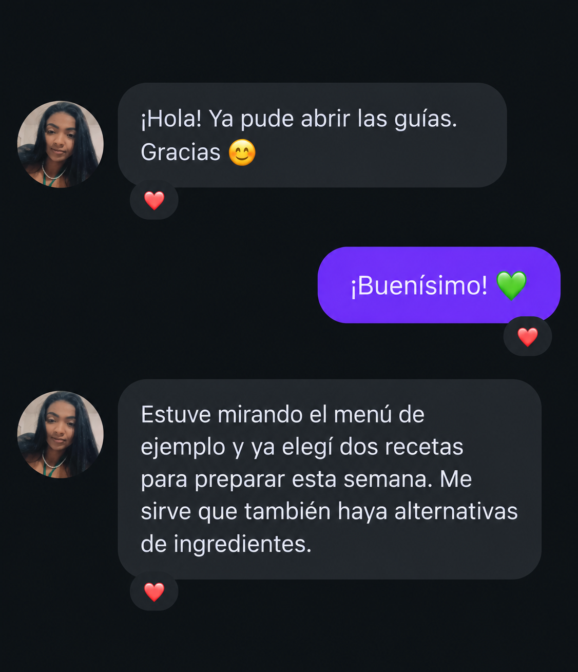 Conversa de receitas em modo escuro-1